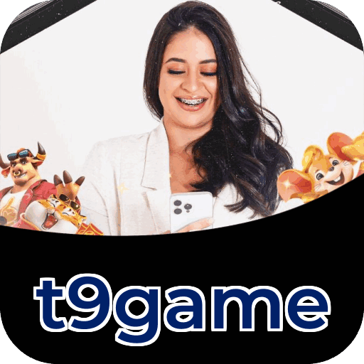 Interface do aplicativo t9game mostrando jogos disponíveis no iOS e Android