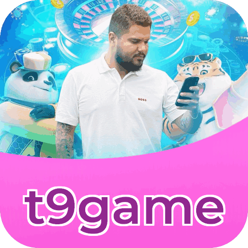 Plataforma t9game mostrando interface moderna, jogos certificados e recursos de segurança licenciados